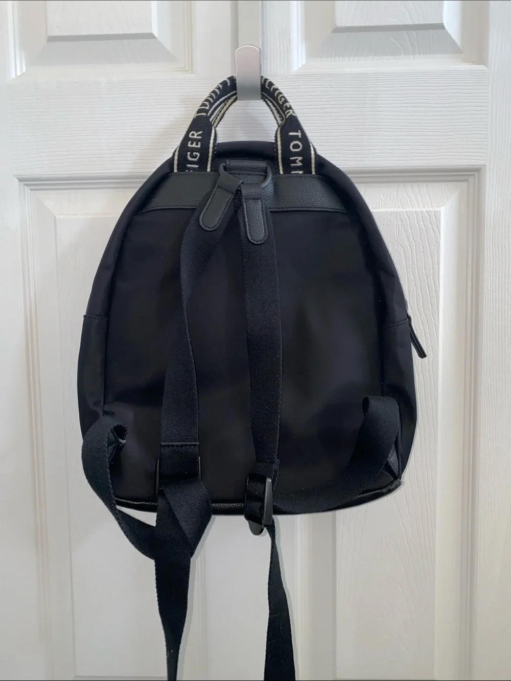 Tommy Hilfiger Black Backpack with Branded Straps